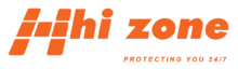 Hi Zone Security Services orange and black main website logo