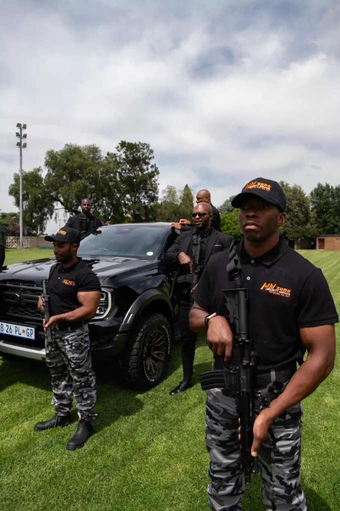Hi Zone Security tactical officers and rapid response vehicle in Alberton Gauteng