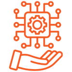 Technology-backed security icon